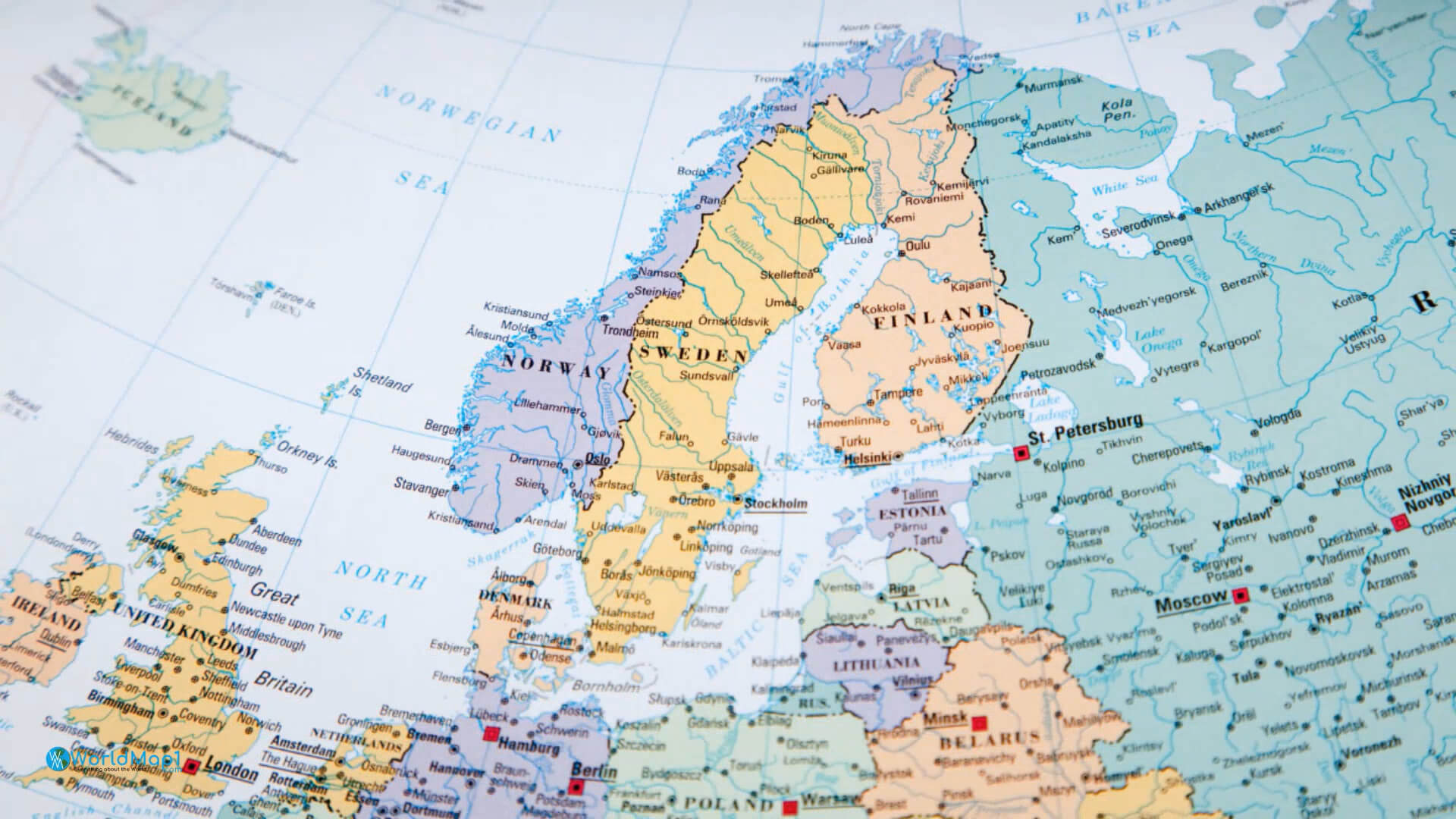 Nordeuropa und Finnland Karte